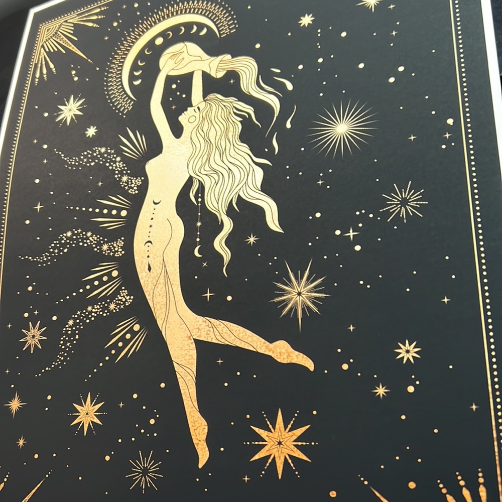 Aquarius Wall Art Celestial Zodiac Horoscope Illustration Print Poster Unframed - Picture 10 of 16